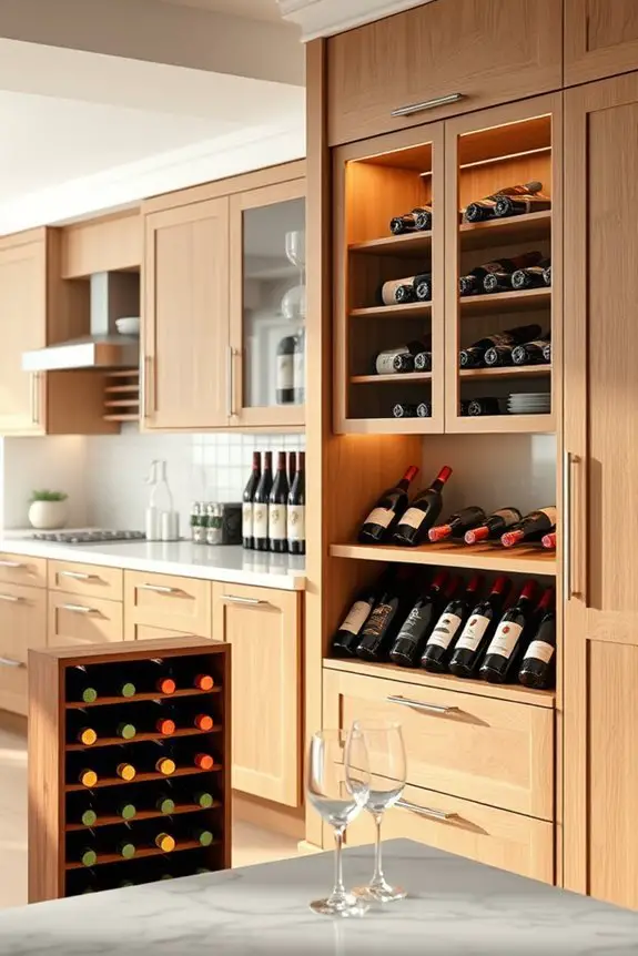 stylish corner wine storage