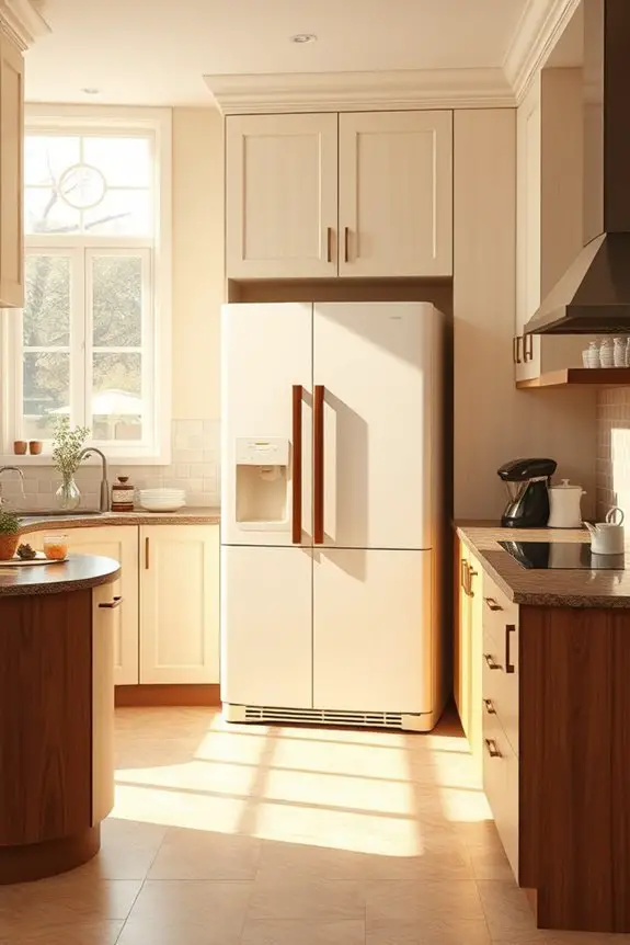 stylish cream fridge accents