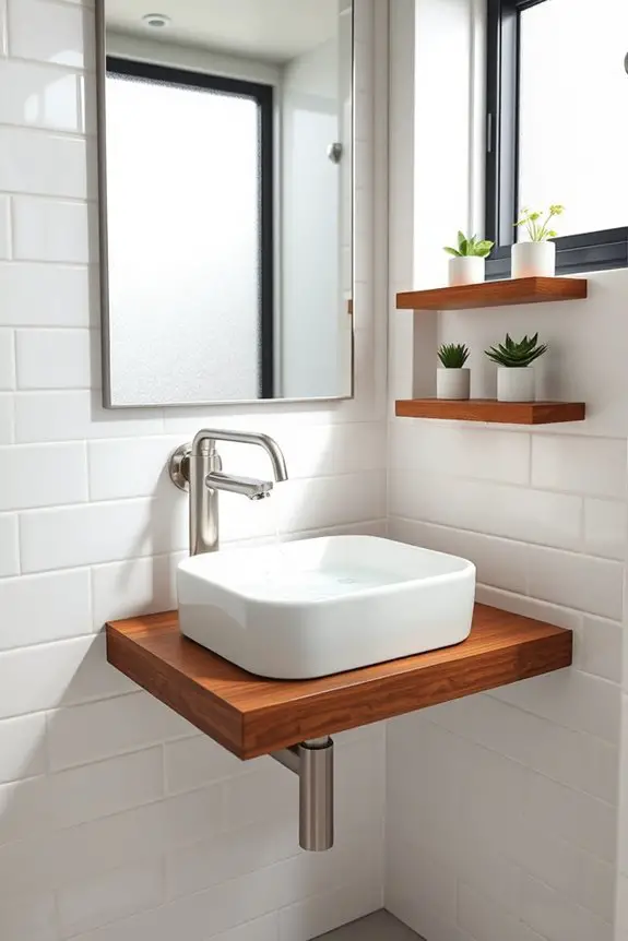 stylish custom built in sinks