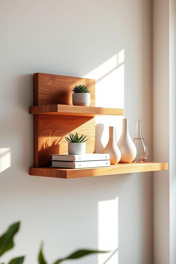 stylish custom floating shelves