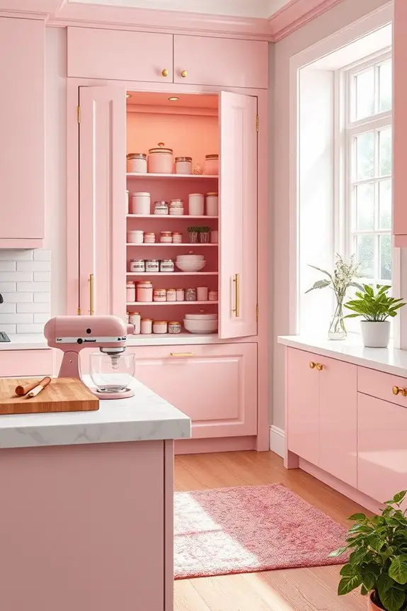 stylish custom pink pantry