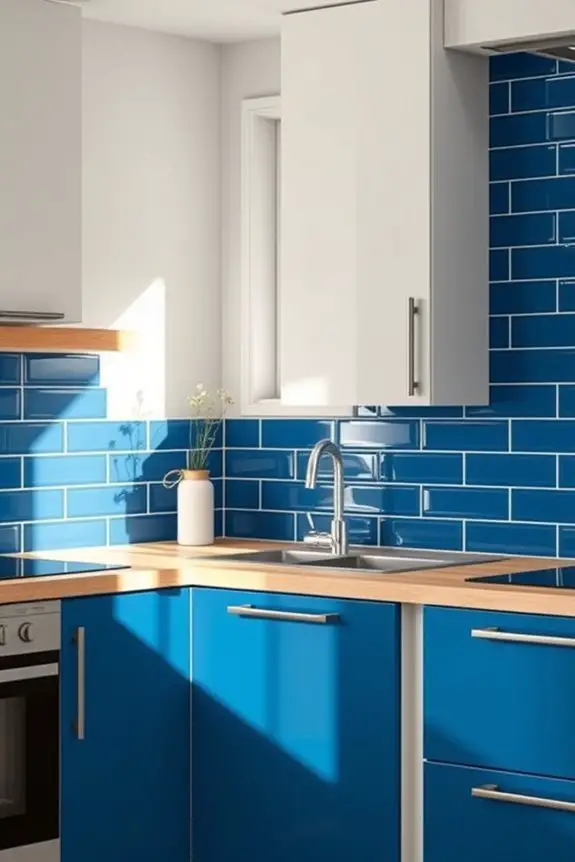 stylish denim blue tiles