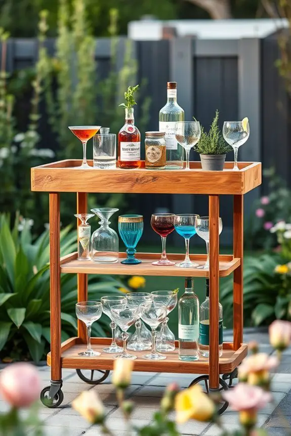 stylish diy bar cart