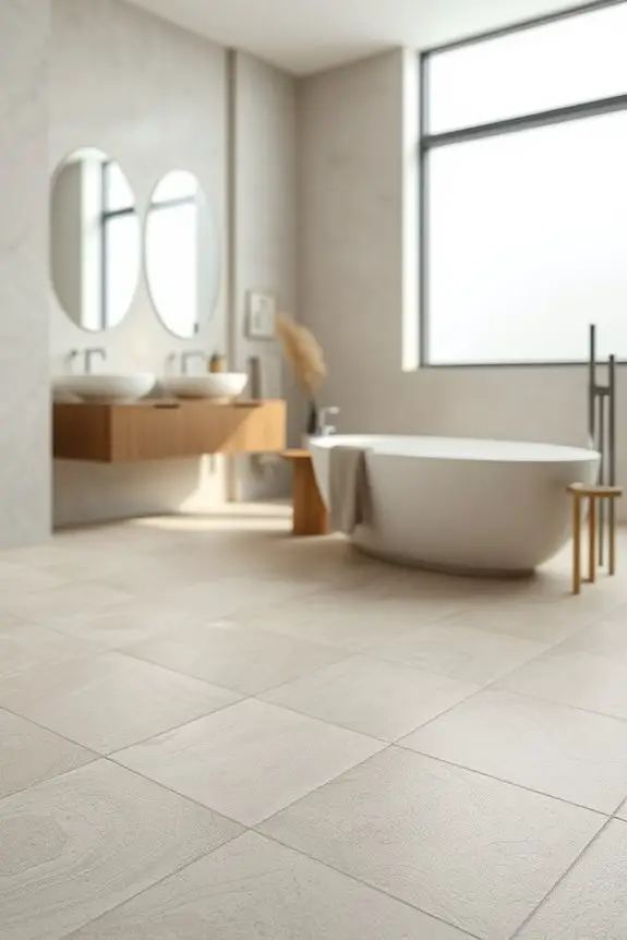 stylish durable bathroom flooring