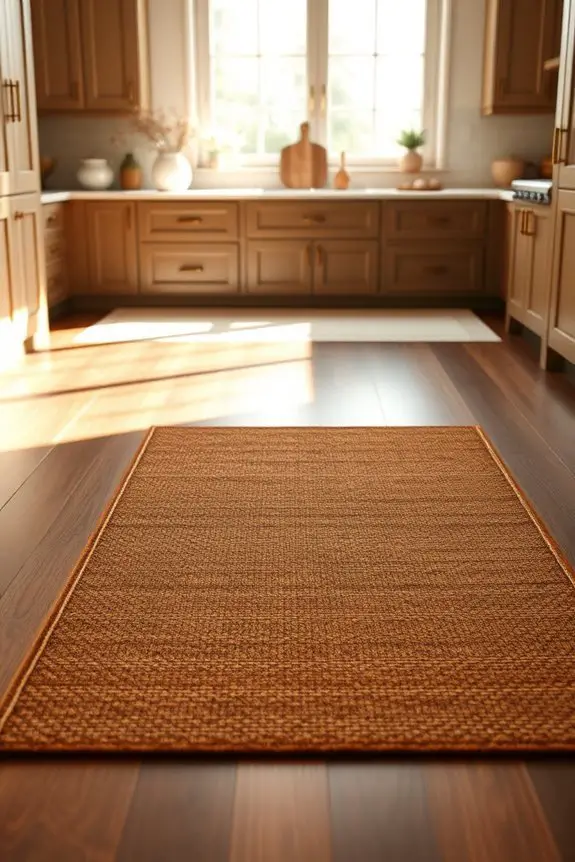 stylish durable brown kitchen mats
