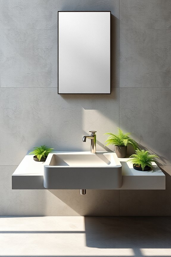 stylish durable concrete sinks