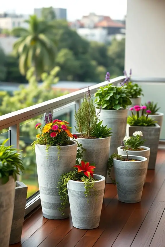 stylish durable faux stone planters