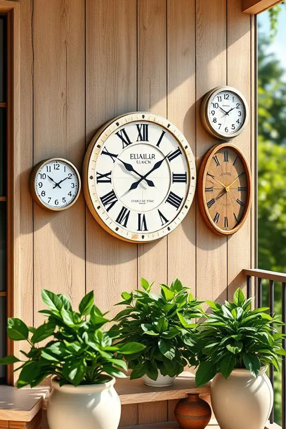 stylish durable outdoor clocks