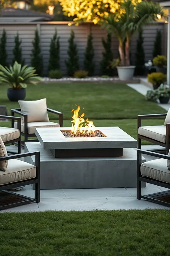 stylish elevated concrete centerpiece