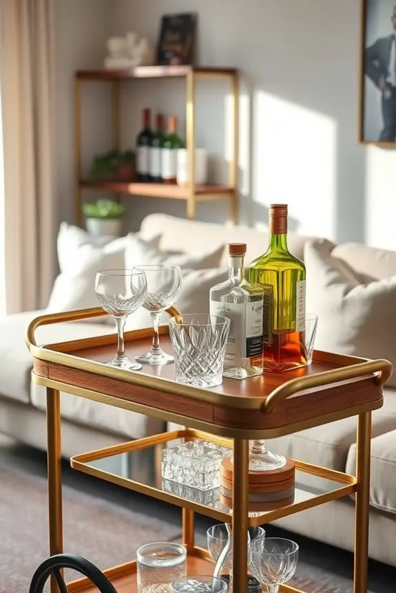 stylish entertaining with bar carts