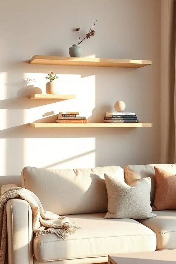 stylish floating shelf decor