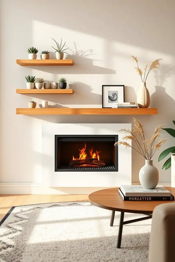 stylish floating shelf decor