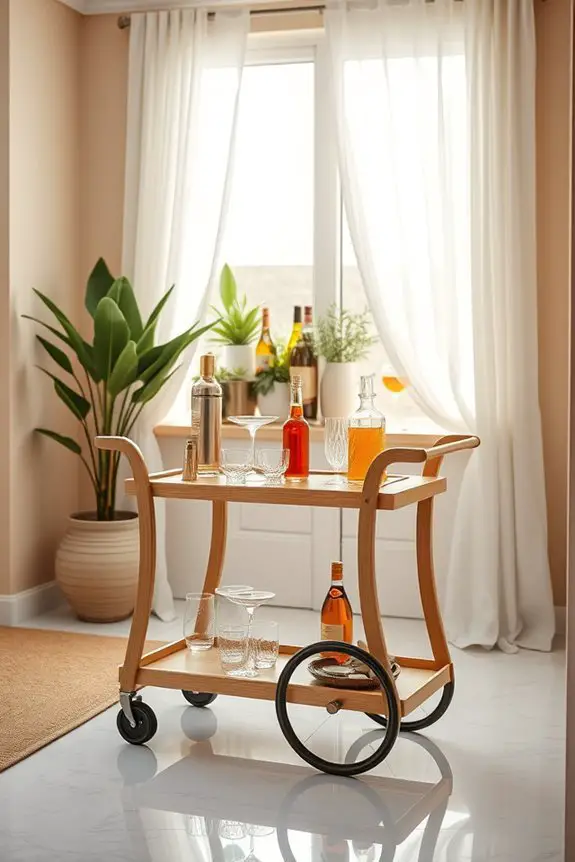 stylish functional bar cart
