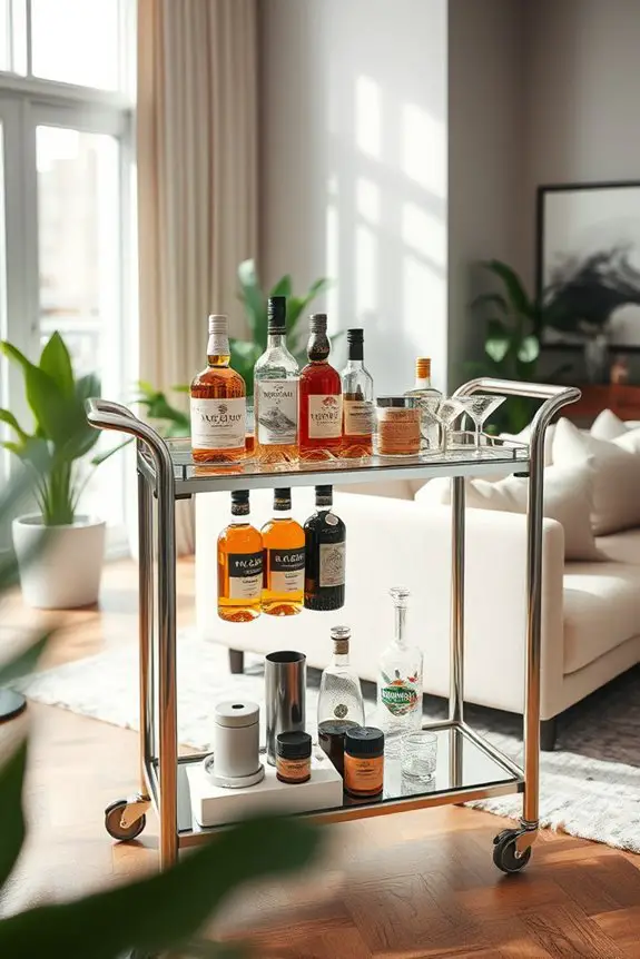 stylish functional bar carts