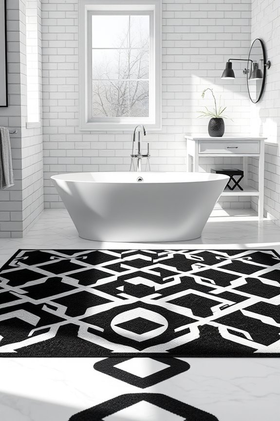 stylish functional bathroom rugs