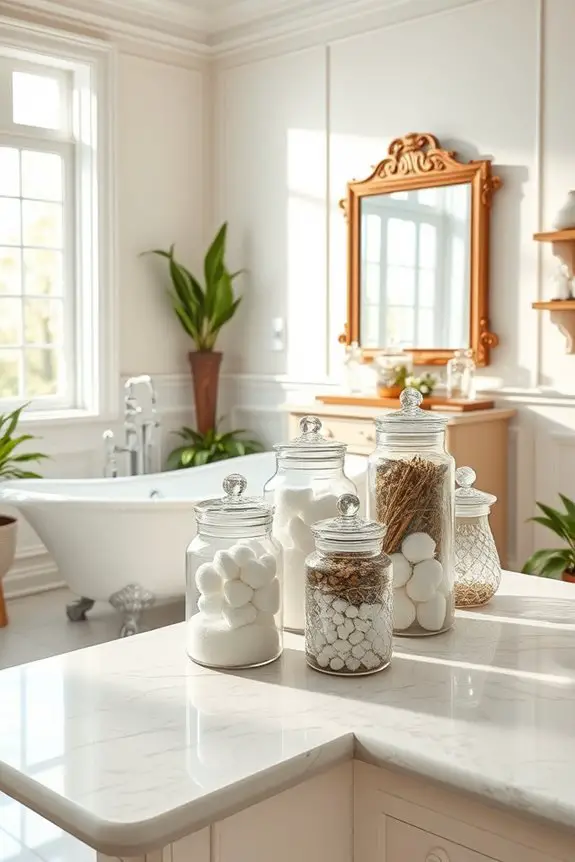 stylish functional bathroom storage