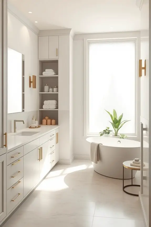 stylish functional bathroom storage