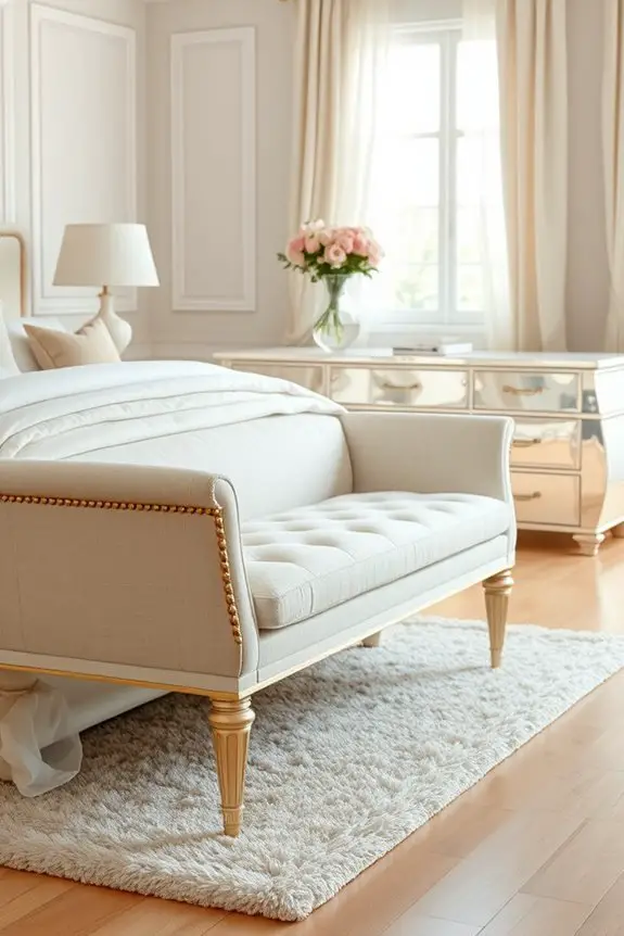 stylish functional bridal bench