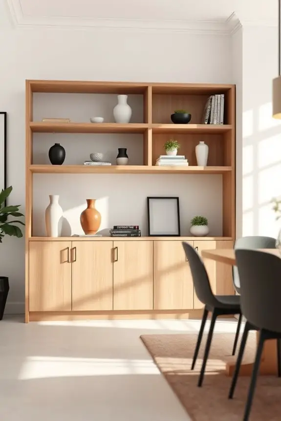 stylish functional built in shelving