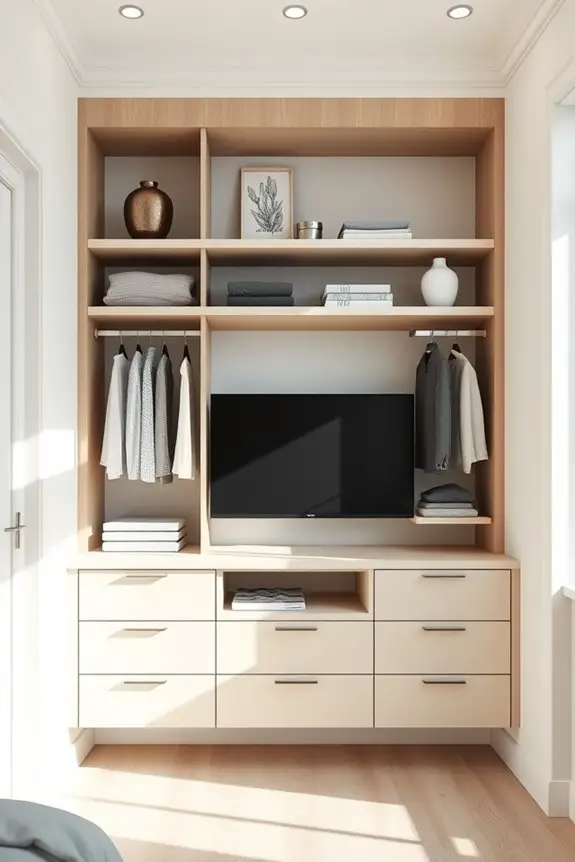 stylish functional closet setup