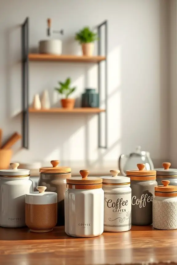 stylish functional coffee canisters