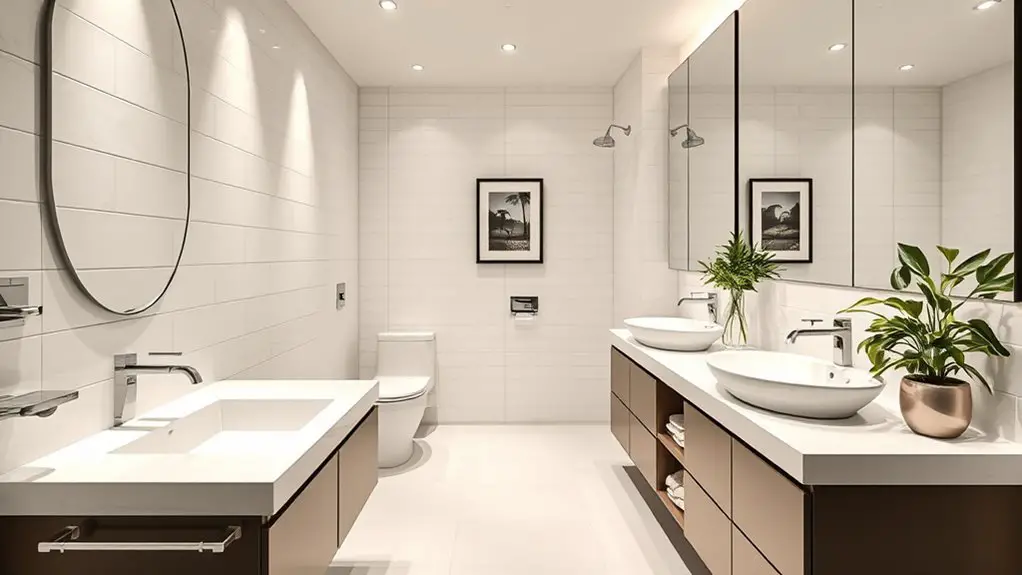 stylish functional commercial bathrooms