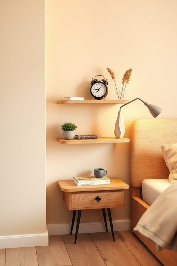 stylish functional corner shelving