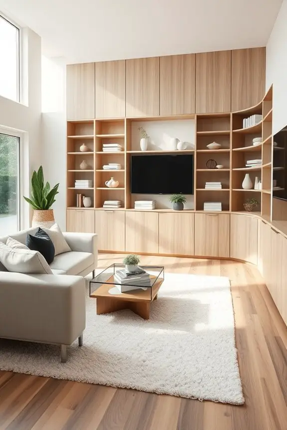 stylish functional custom built ins
