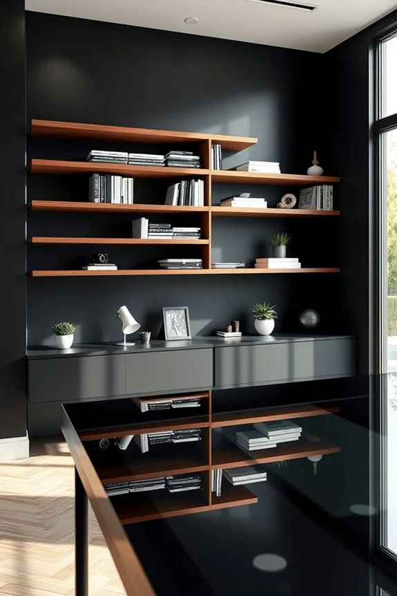 stylish functional custom shelving