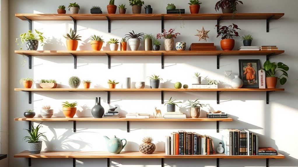 stylish functional decorative shelving