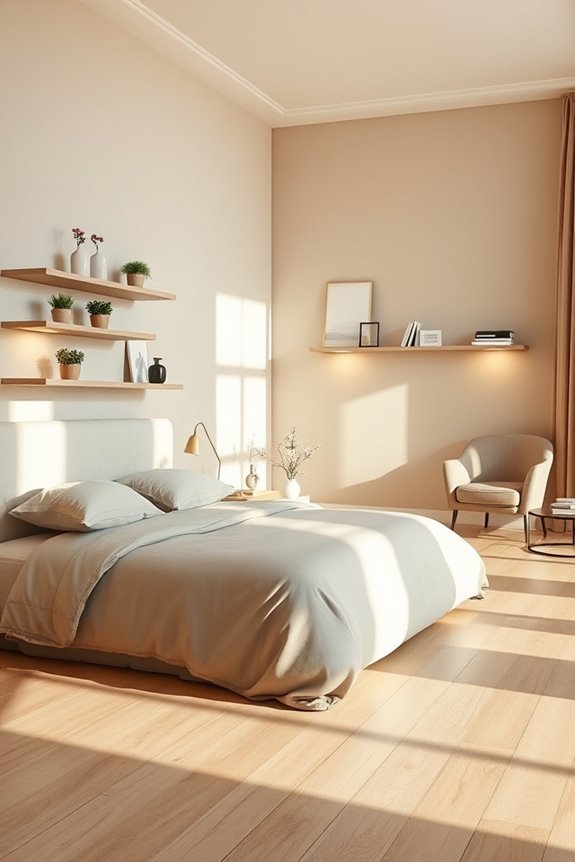 stylish functional floating shelves