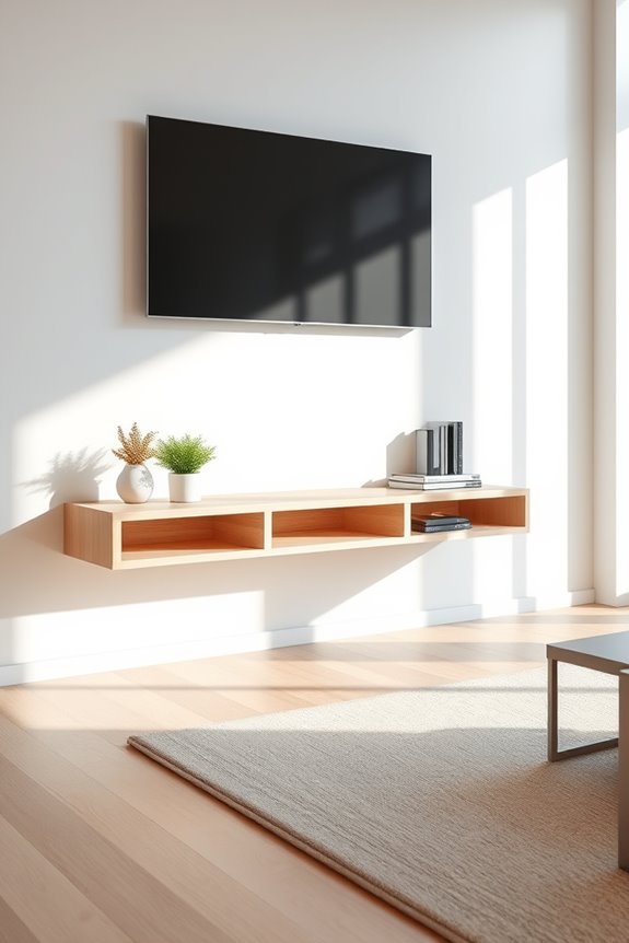 stylish functional floating shelves