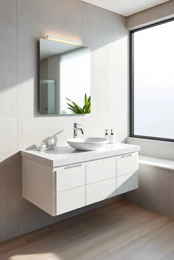 stylish functional floating vanities