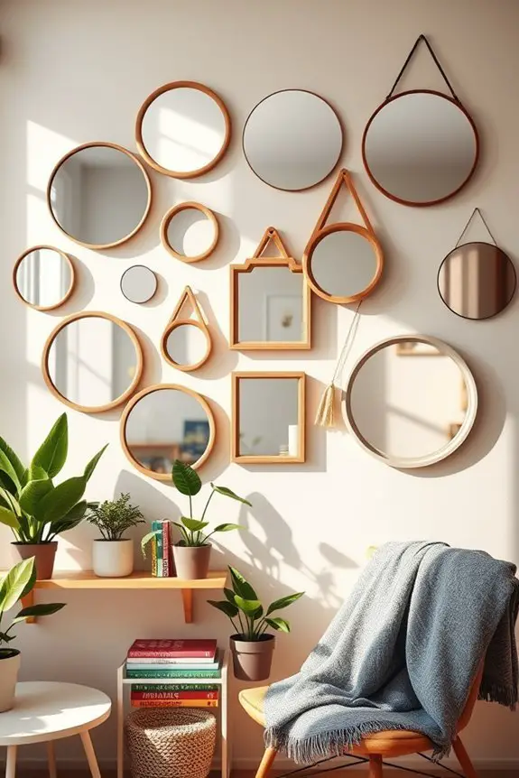 stylish functional hanging mirrors