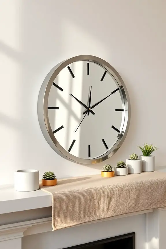 stylish functional mirror clocks
