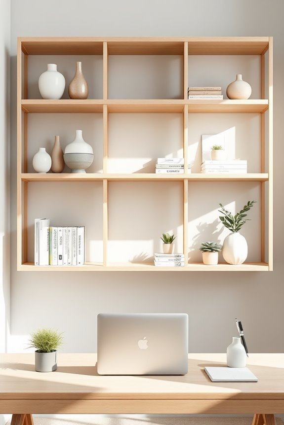 stylish functional open shelving