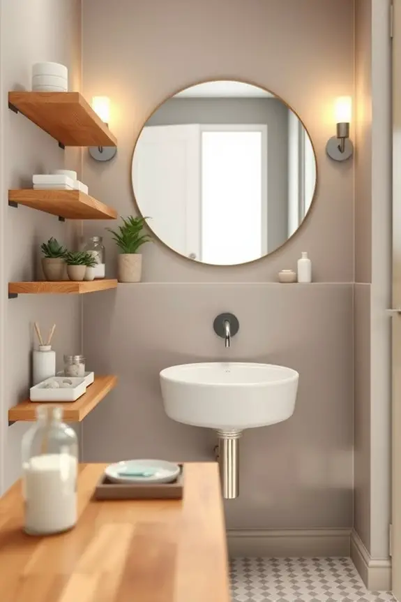 stylish functional open shelving
