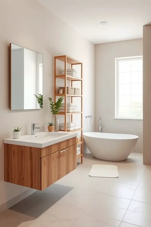 stylish functional open shelving