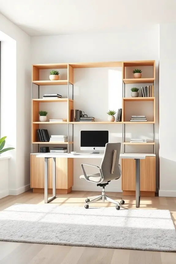 stylish functional open shelving