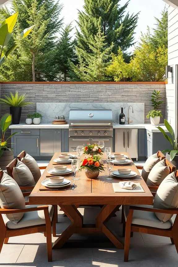 stylish functional outdoor kitchen