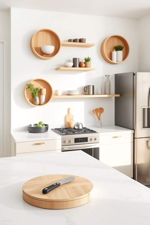 stylish functional round shelves