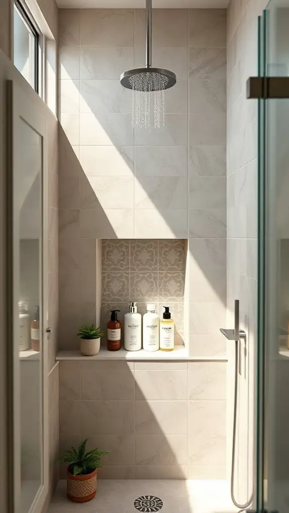stylish functional shower niche