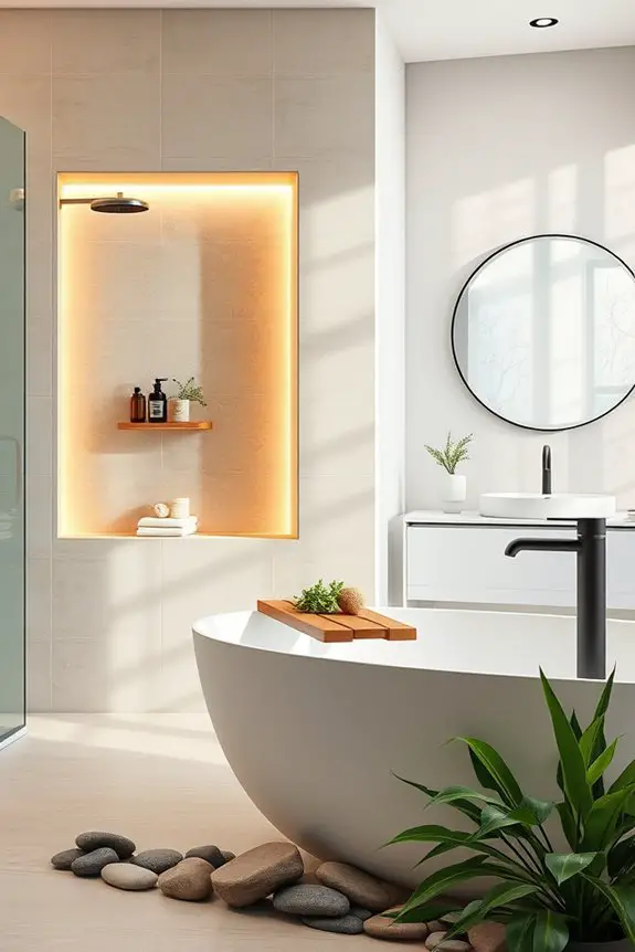 stylish functional shower niches