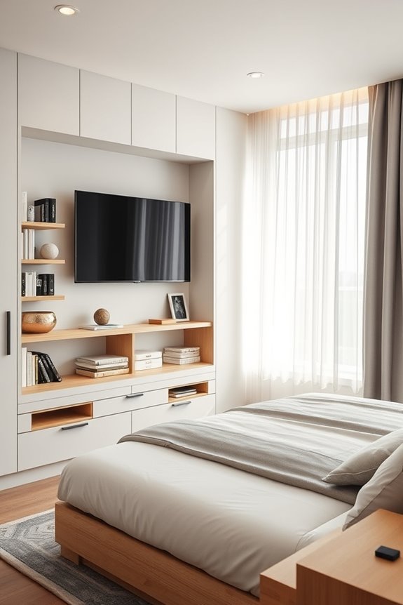 stylish functional tv storage