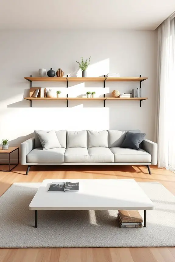 stylish functional wall shelves