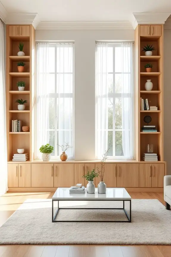 stylish functional window shelves