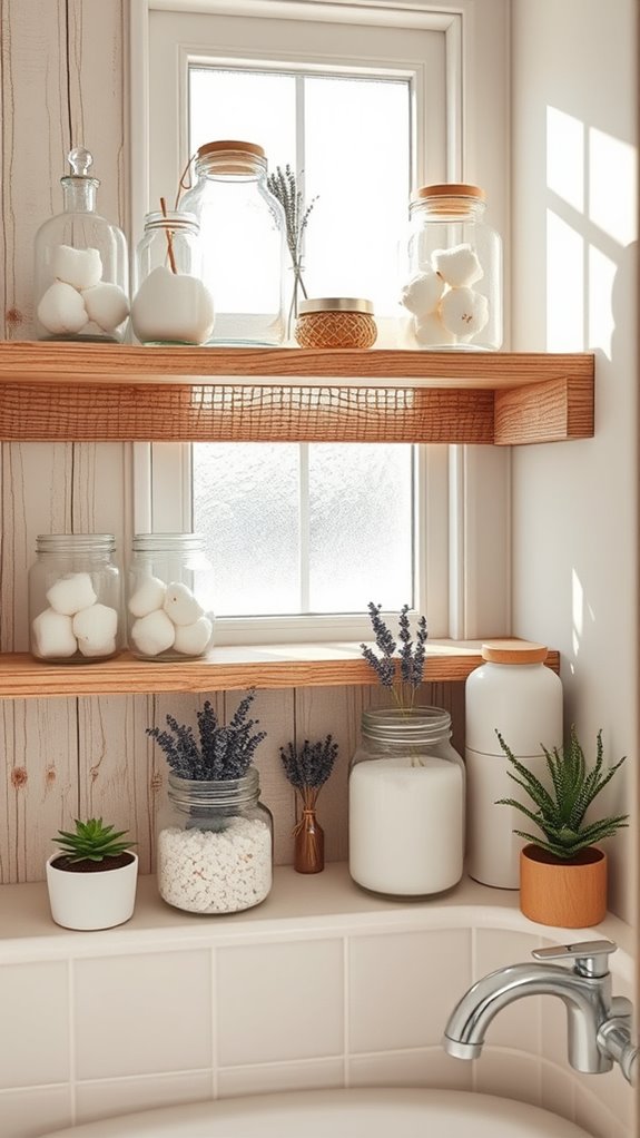 stylish glass jar organization