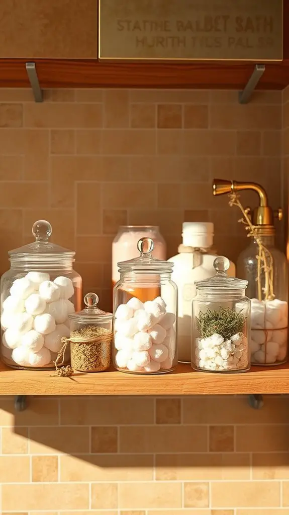 stylish glass jar storage