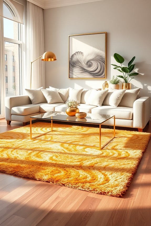 stylish gold area rugs