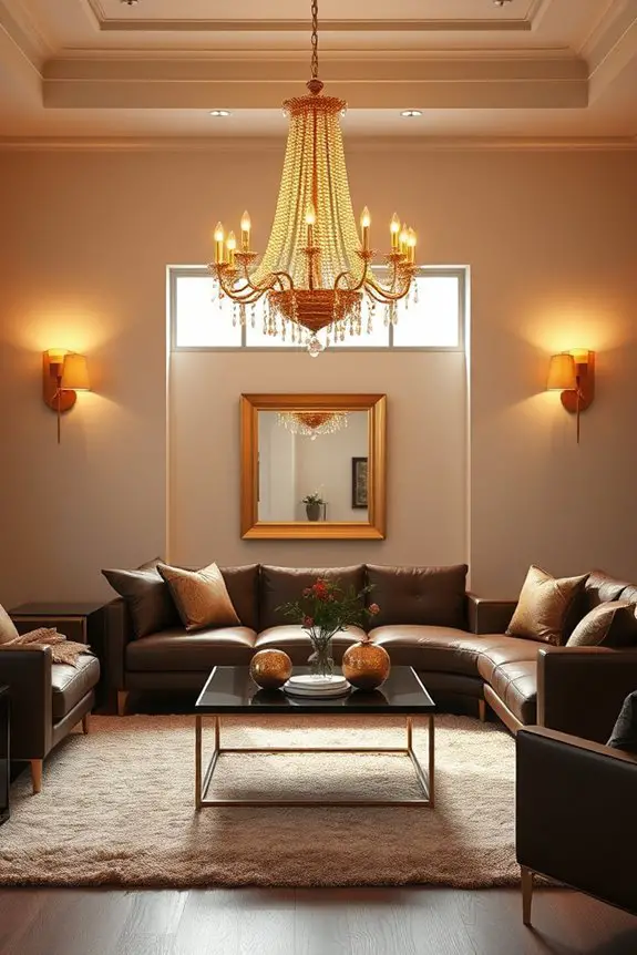 stylish gold lighting elegance